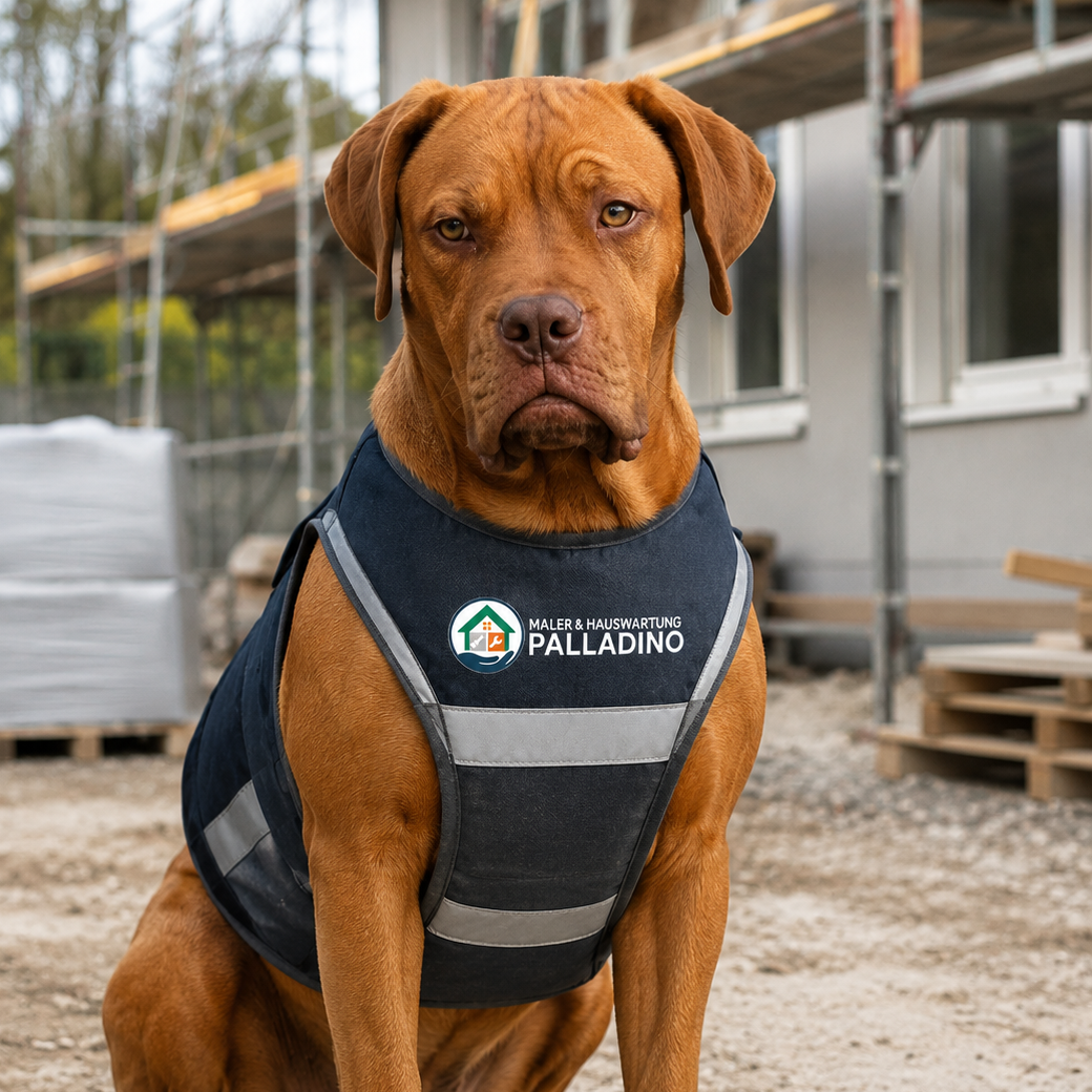 Firmenhund von MH Palladino – Bewachung auf der Baustelle